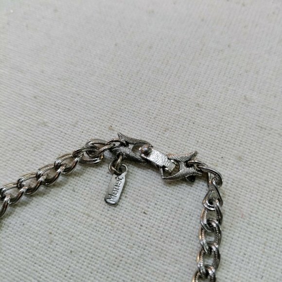 4/$20 Monet Etched Curb Chain Silver Tone Bracelet - Picture 3 of 4